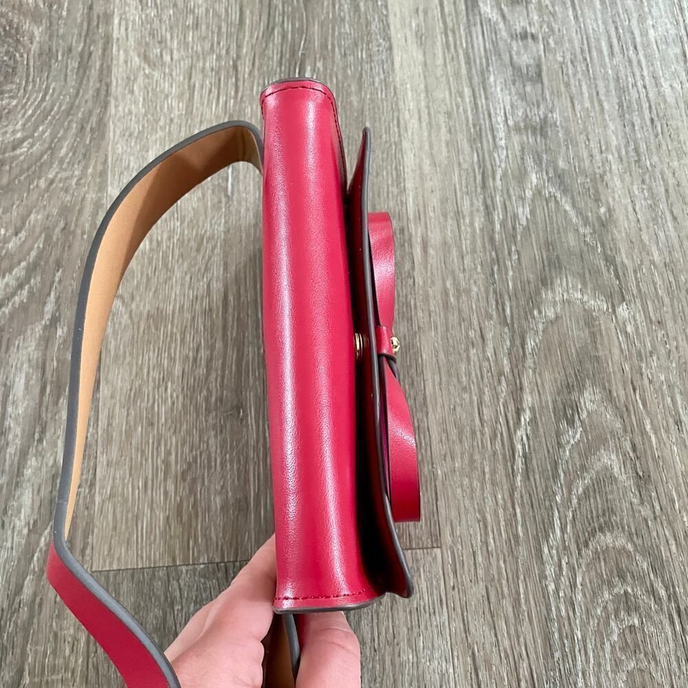 Kate Spade Red Bow Belt Bag Adjustable Leather S/M - Picture 8 of 9